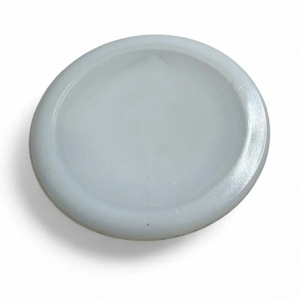 VTG White Glass Mason Jar Lid Insert Hazel Atlas Boyd's Cap Americana Farmhouse